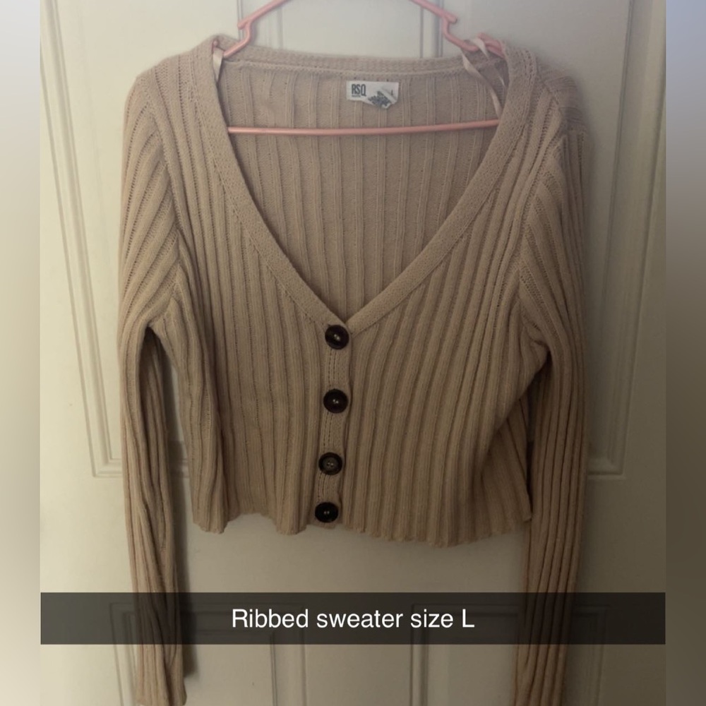 Ribbed crop sweater